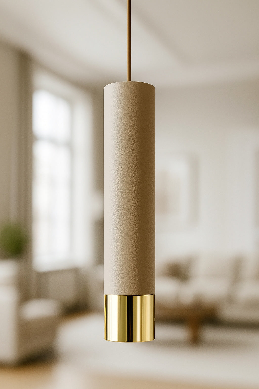 Pakabinamas lubos šviestuvas, vamzdeliai, Kašmyro smėlio spalvos, ekru, LED, virtuvei, svetainei, virš stalviršio