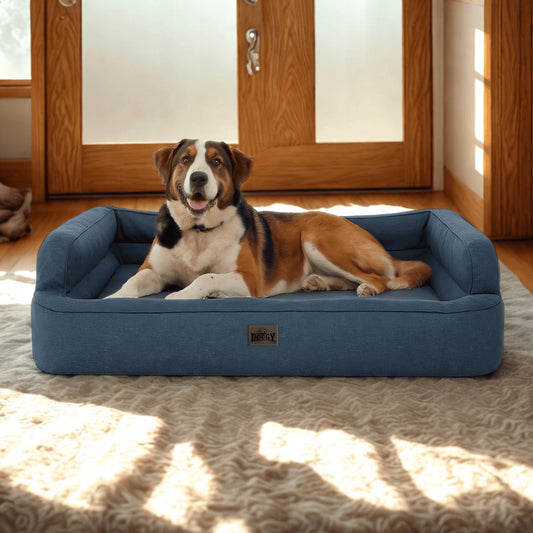 Šunų guolis – sofa, šunų lovelė – lengvai valoma 117x79 cm