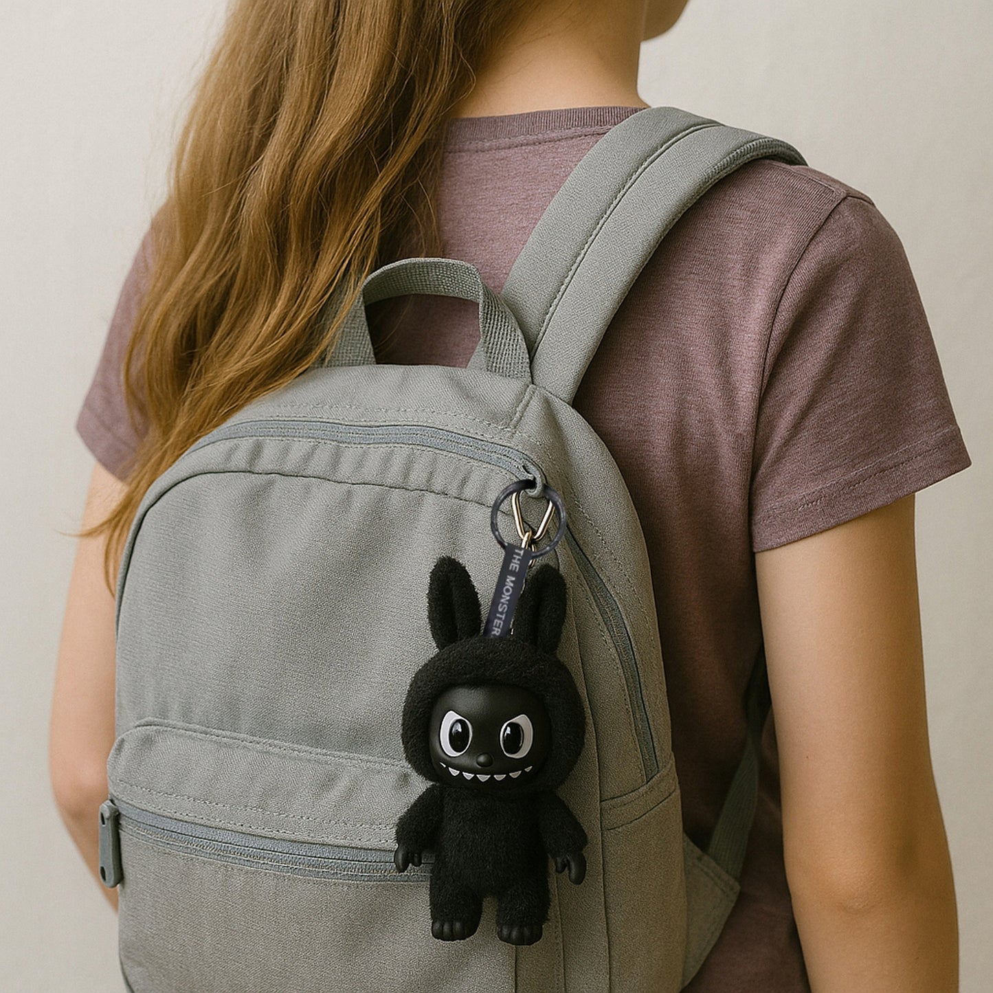 LABUBU Juodas raktų pakabukas-staigmena