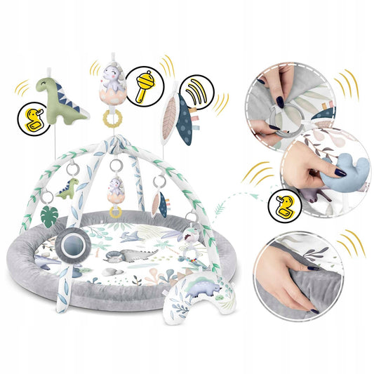 Interaktyvus lavinamasis kilimėlis kūdikiams, kokonas, aptvaras, žaislai, DINO 0+