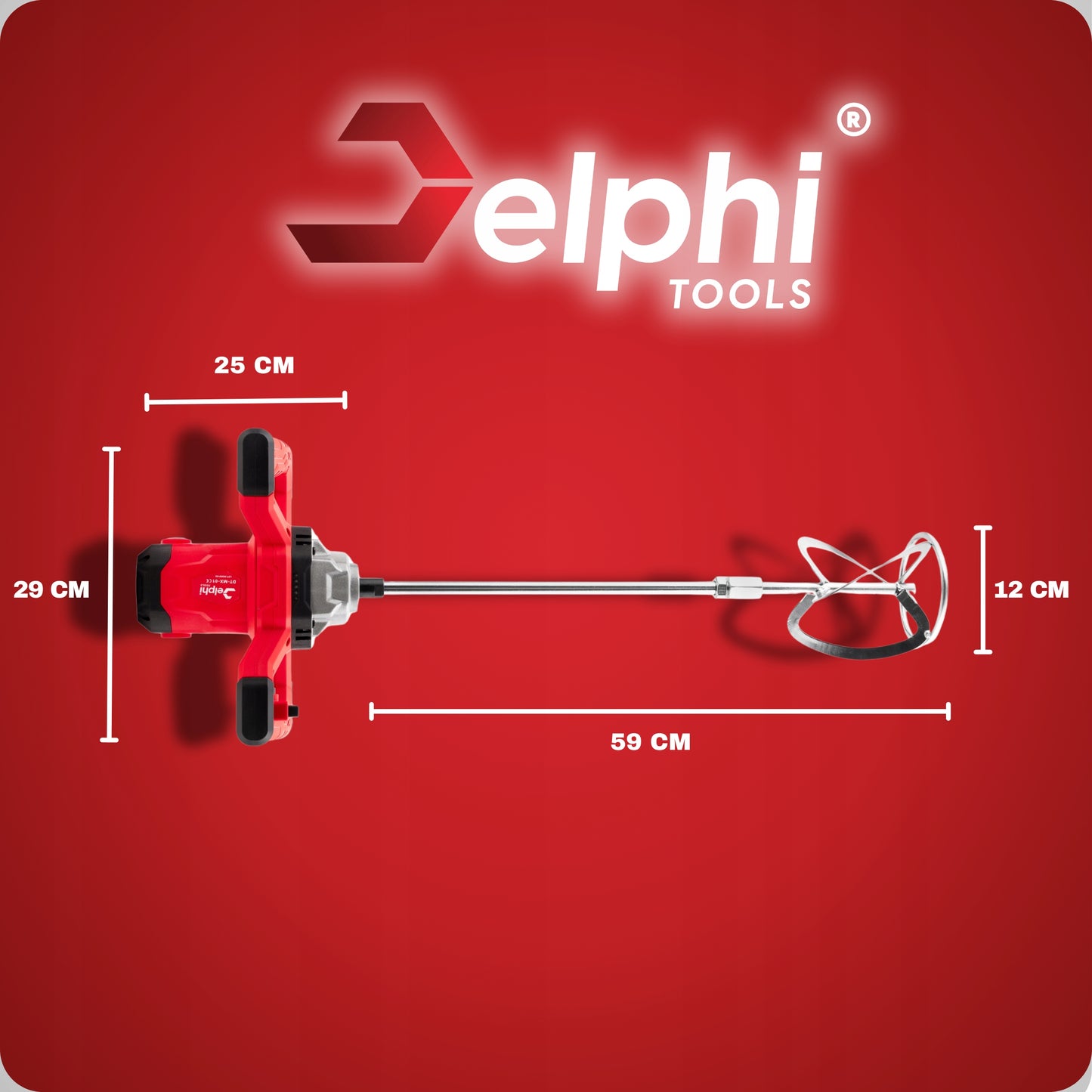 Elektrinis maišytuvas klijams, betonui, skiediniams, dažams, 2x maišytuvai