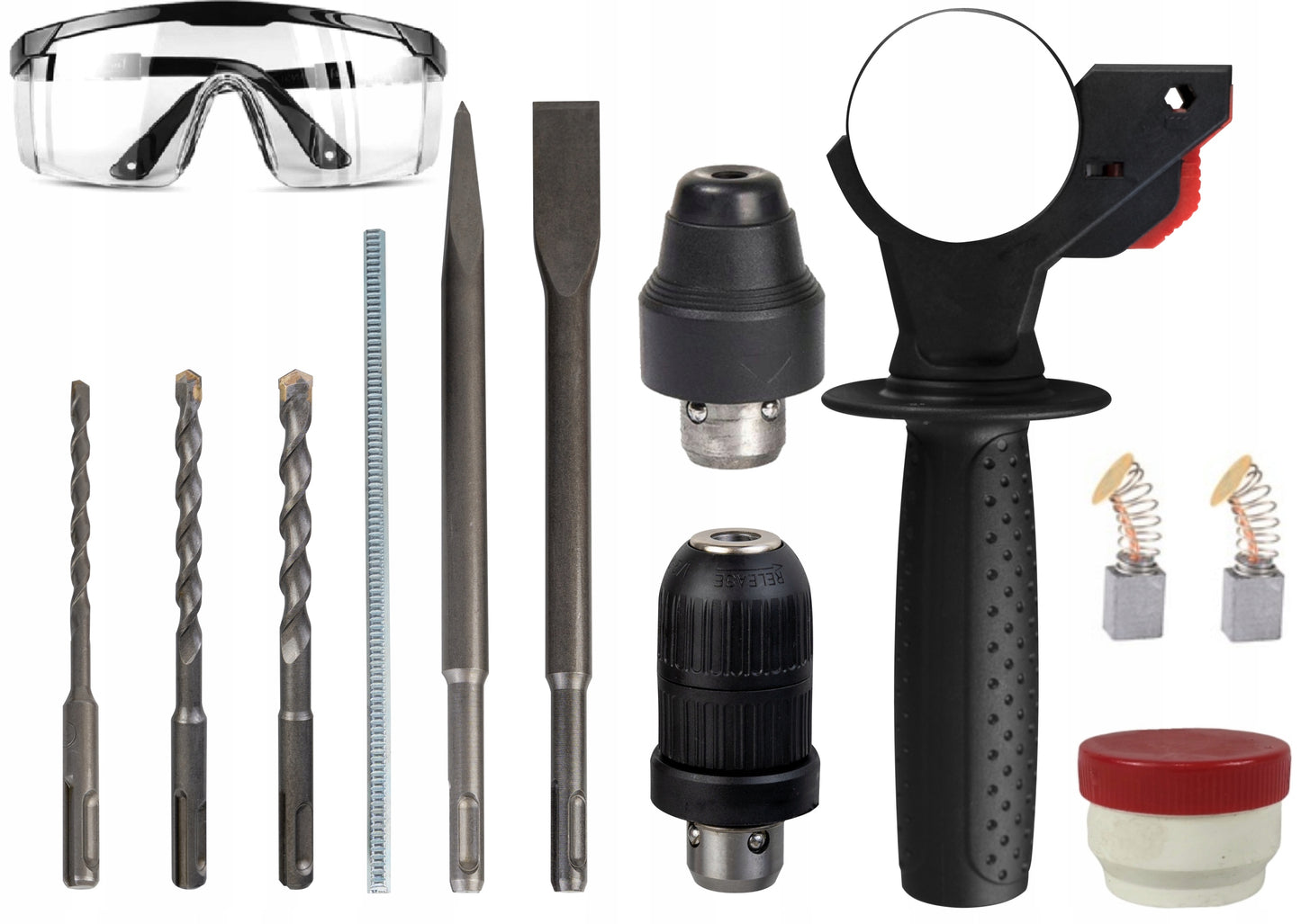 Galingas SDS+ gręžtuvas su betono kaltuvu 2600W + 2,8m laidas