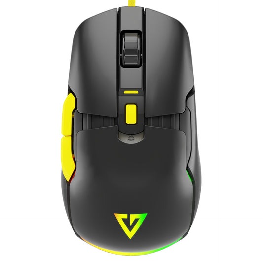 ŽAIDIMŲ PELĖ - RGB APŠVIETIMAS - LENGVA BE SPRAGTELĖJIMO - OPTINĖ 12400 DPI