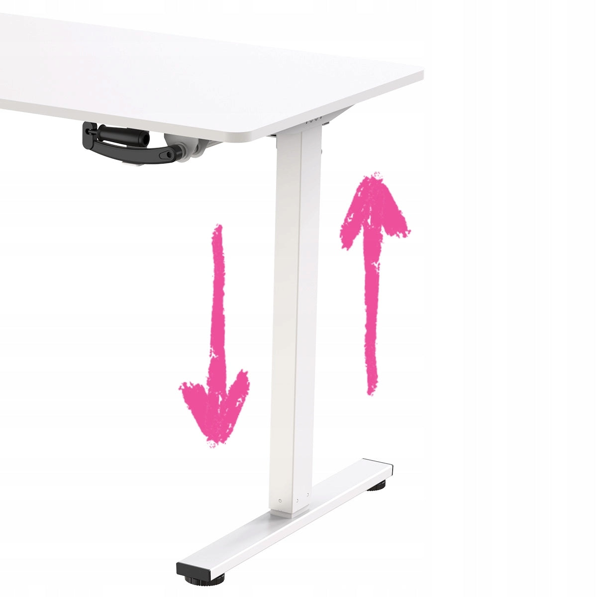 Rankinis reguliuojamo aukščio stalas 140x60 Spacetronik, baltas