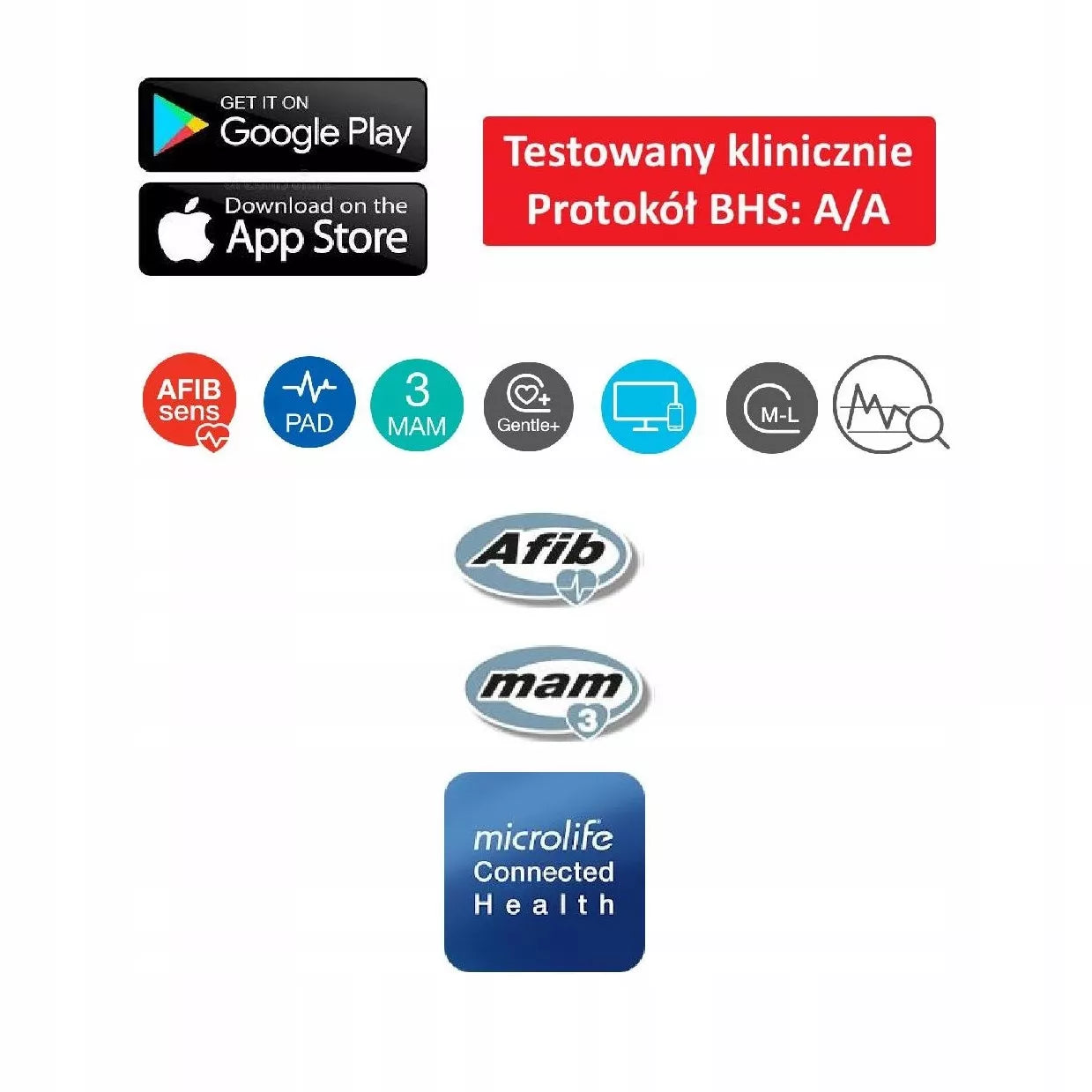 Microlife automatinis žastinis kraujospūdžio matuoklis BP B6 Bluetooth + maitinimo adapteris