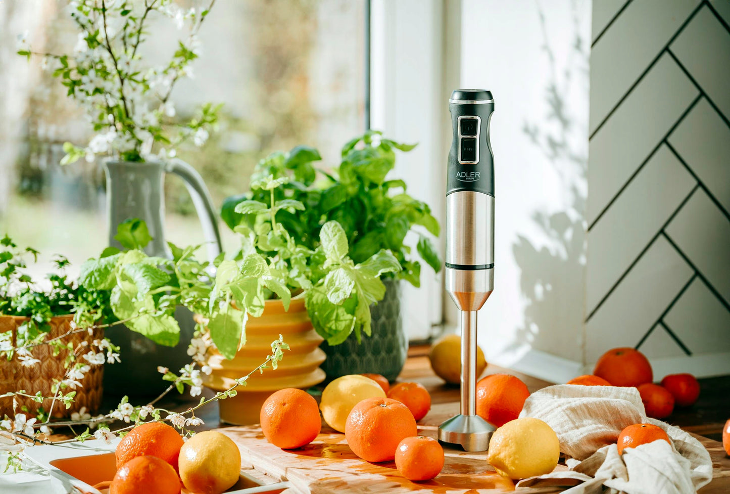 Galingas 1900W Rankinis Smulkintuvas Daugiafunkcis, Smulkina Ledą, Maišytuvas su TURBO Funkcija