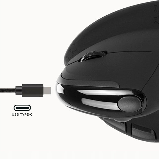 Bevielė vertikali žaidimų pelė nešiojamam kompiuteriui su RGB apšvietimu