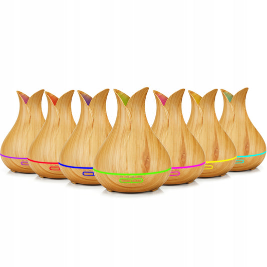 Ultragarsinis mini oro drėkintuvas su LED, 7 spalvomis ir aromaterapija