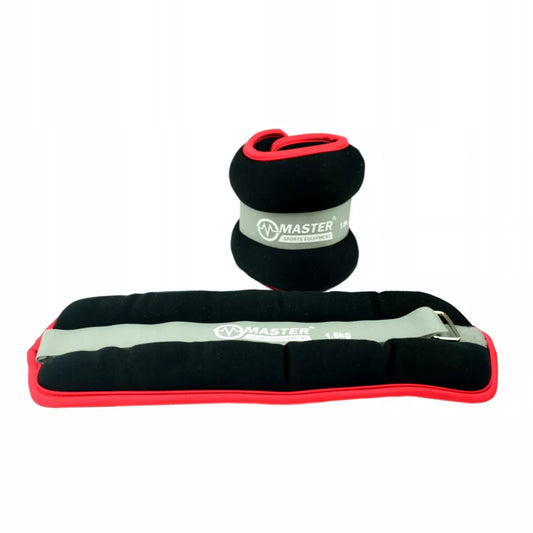 Reguliuojami svoriai treniruotėms Rinkinys ant rankų, kojų 2x0,5 kg MASTER