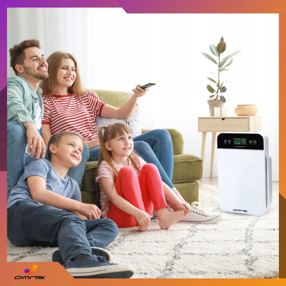 Didelis oro valytuvas su jonizatoriumi, HEPA filtru ir UV-C lempa, skirtas alergiškiems