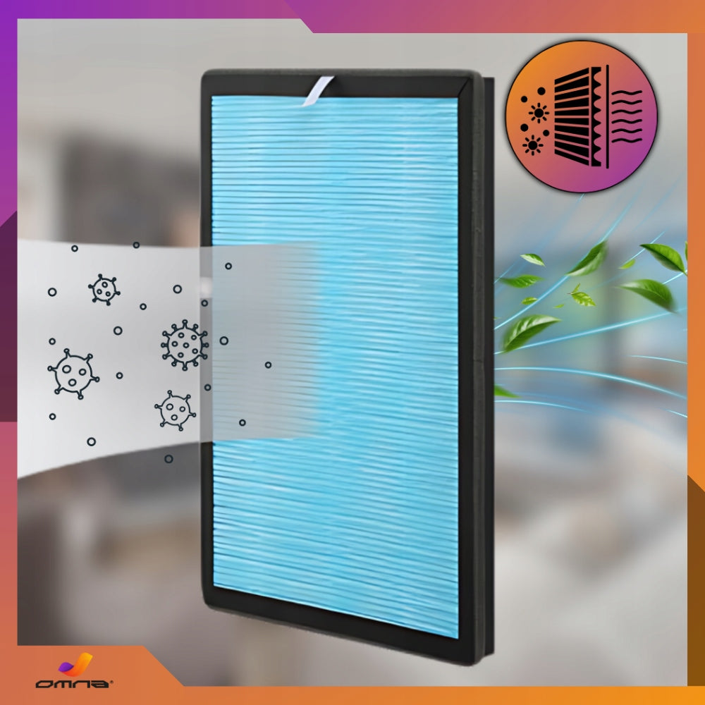 Didelis oro valytuvas su jonizatoriumi, HEPA filtru ir UV-C lempa, skirtas alergiškiems