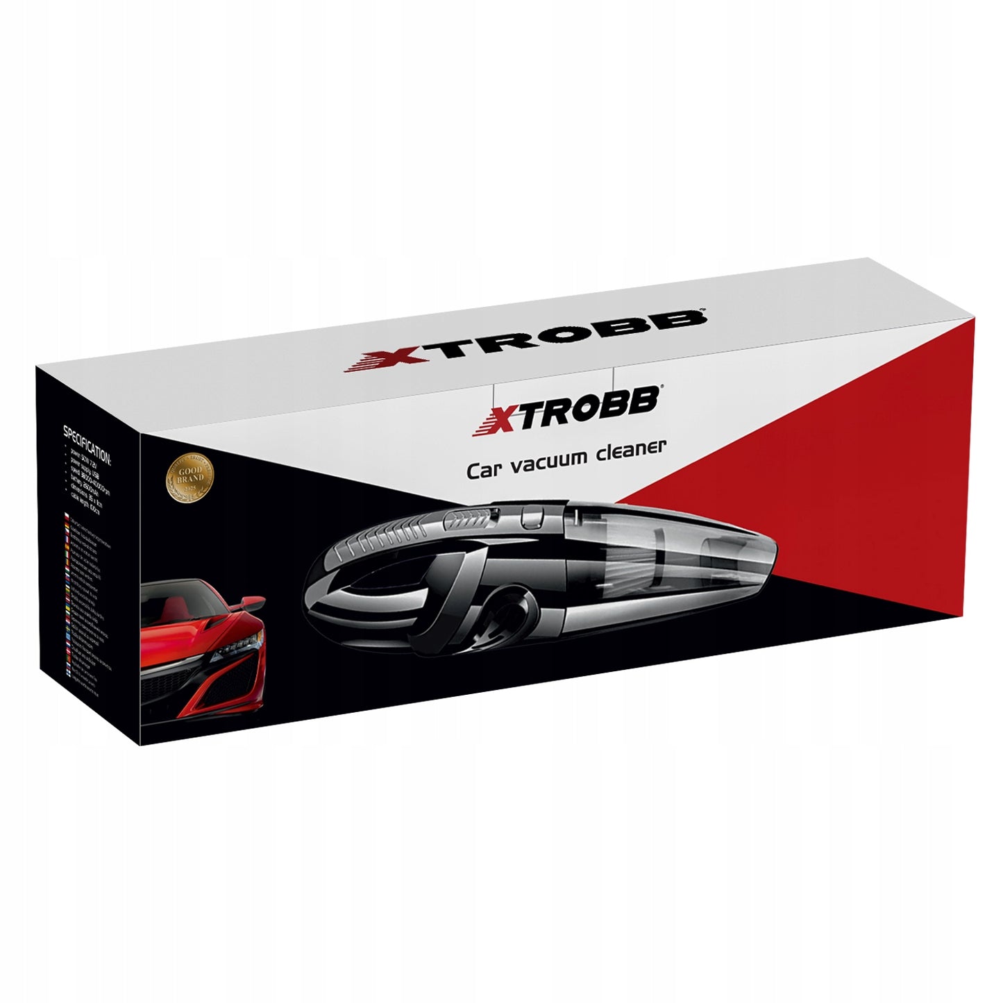 Belaidis rankinis dulkių siurblys Xtrobb, automobilinis, juodas