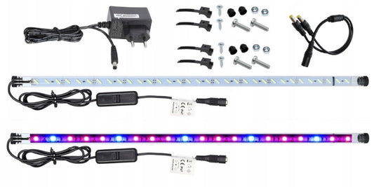 LED apšvietimas akvariumui, fluorescencinė lempa LED BALTA + augalai 2x70cm