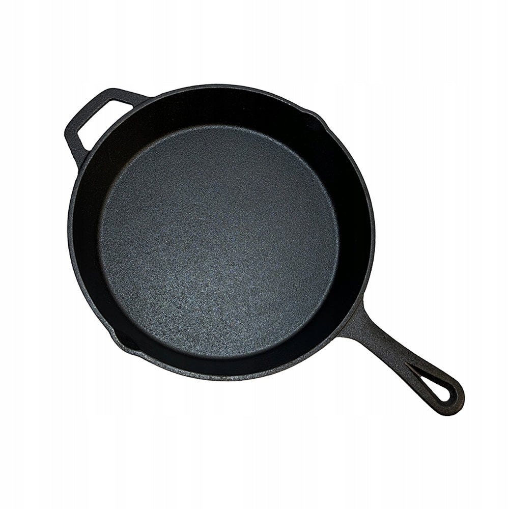 DĖL 30 cm Dydžio Ketaus Keptuvė su Rankena, Indukcijai, Griliui, Dujoms