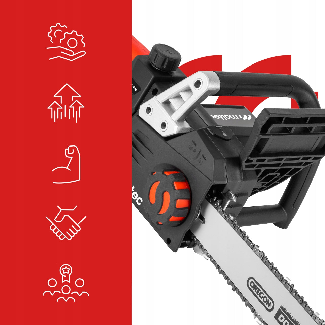 Elektrinis grandininis pjūklas medienai ir šakoms, 16" kreipiamosios, 3550W