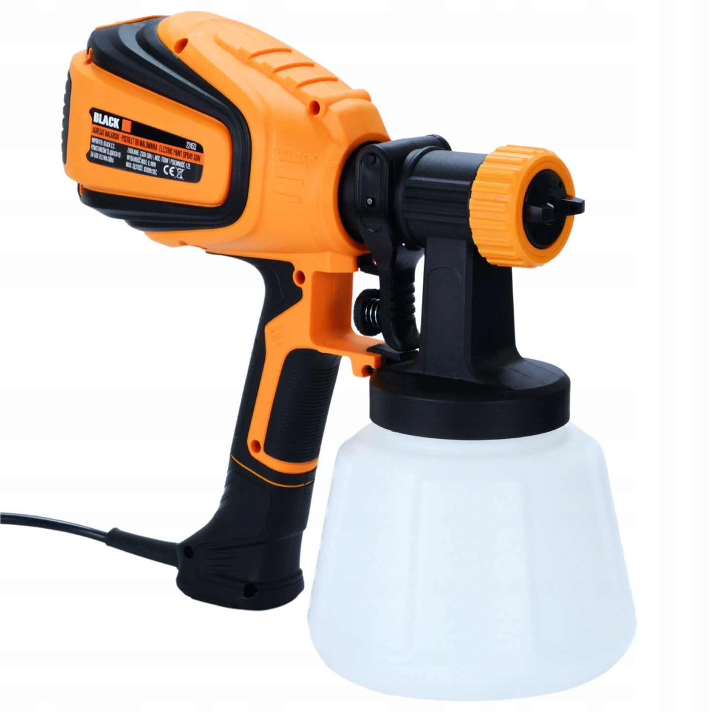 Purškimo pistoleto agregatas sienų dažymui 700W 4 antgaliai 1200ML didelis komplektas