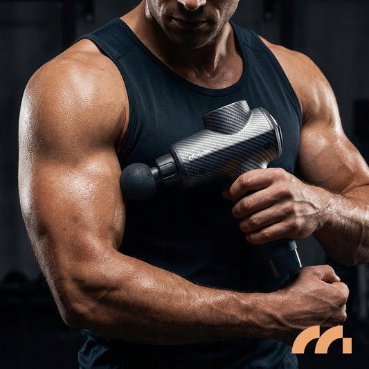 MASAŽINIS PISTOLETO KOMPLEKTAS NUGARAI, KŪNUI, PĖDOMS SU dėklu ir 10 ANTGALIŲ