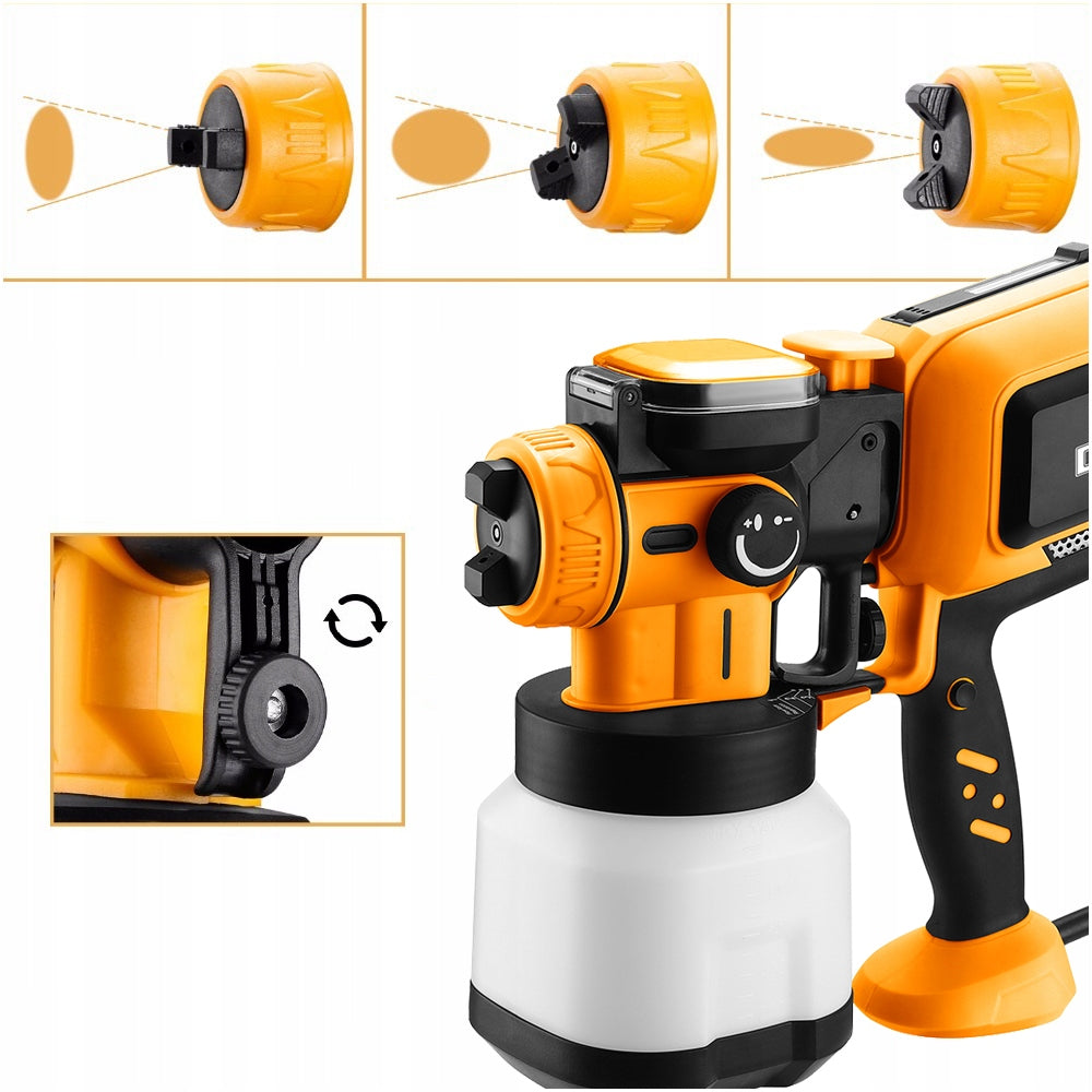 DAŽYMO PISTOLETO SIENOMS AGREGATAS, 3 ANTGALIAI, 120 DIN, XXL RINKINYS DEKO