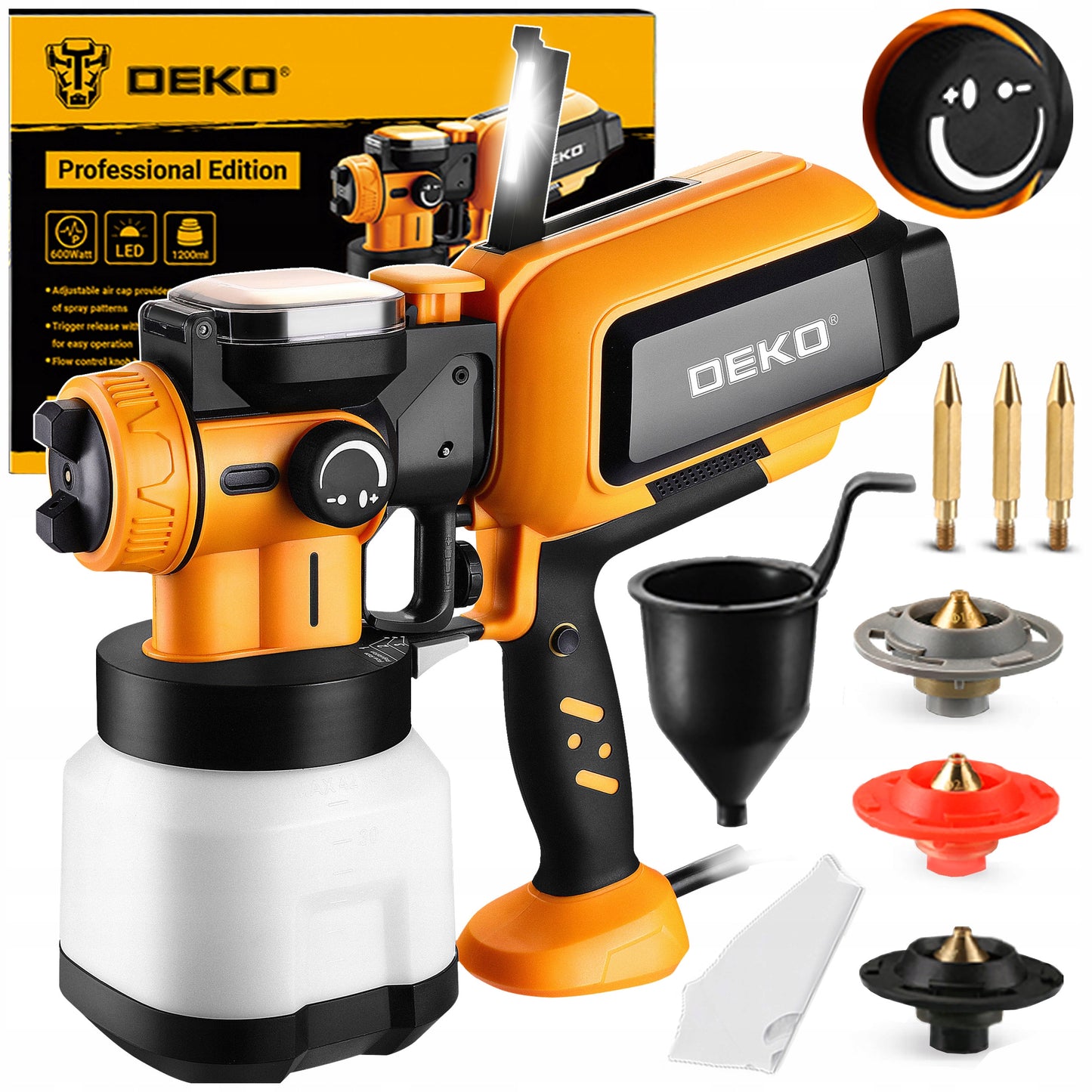 DAŽYMO PISTOLETO SIENOMS AGREGATAS, 3 ANTGALIAI, 120 DIN, XXL RINKINYS DEKO