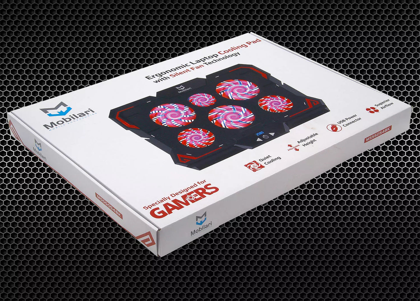 Nešiojamojo kompiuterio aušinimo stovas 12-17 colių su LED ekranu