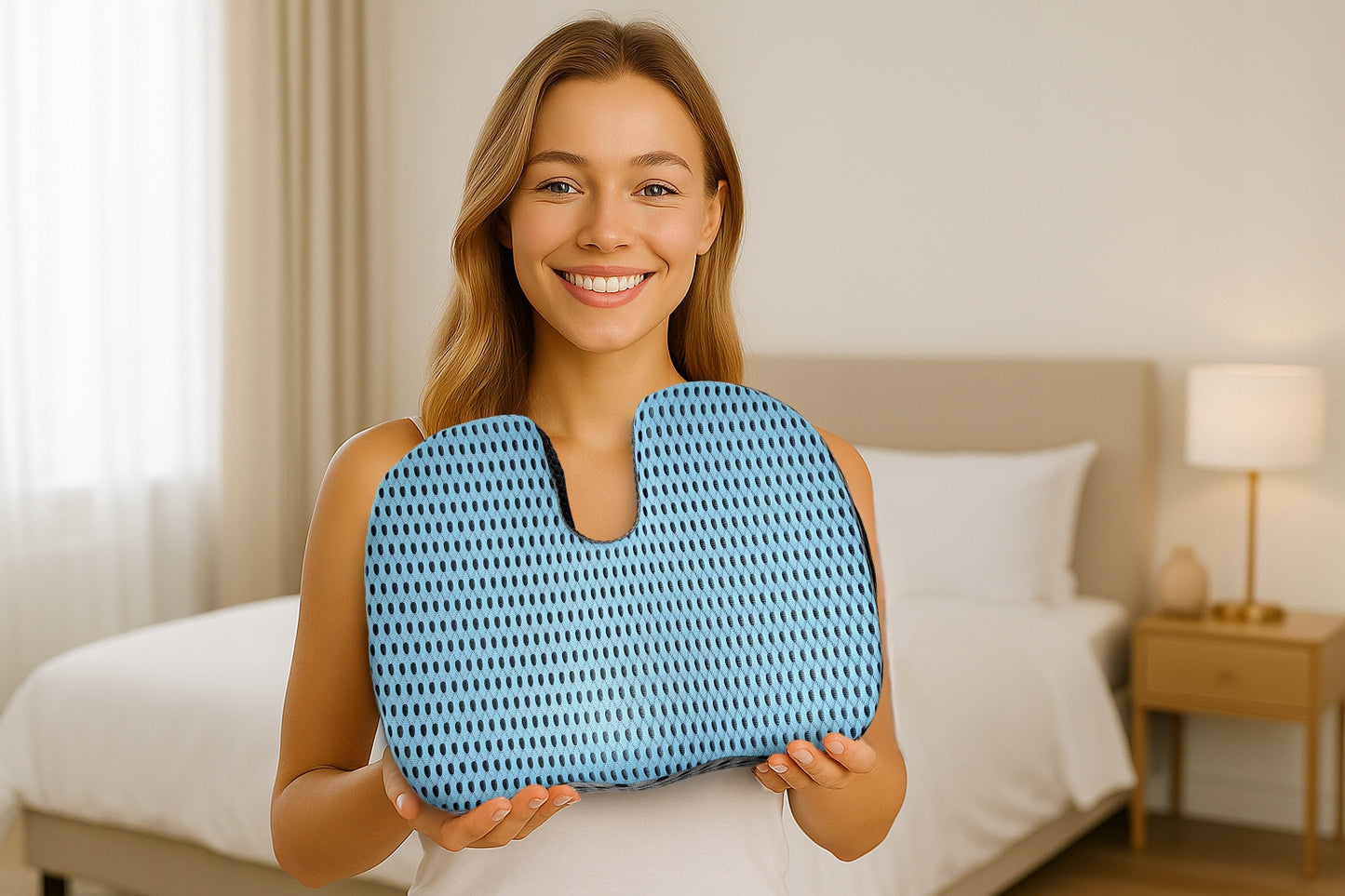 Ortopedinė juosmens pagalvėlė automobiliui, ant kėdės, fotelio