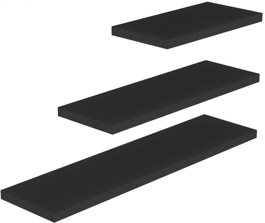 Sieninių lentynų komplektas 3 vnt., kabinamos, antracito spalvos