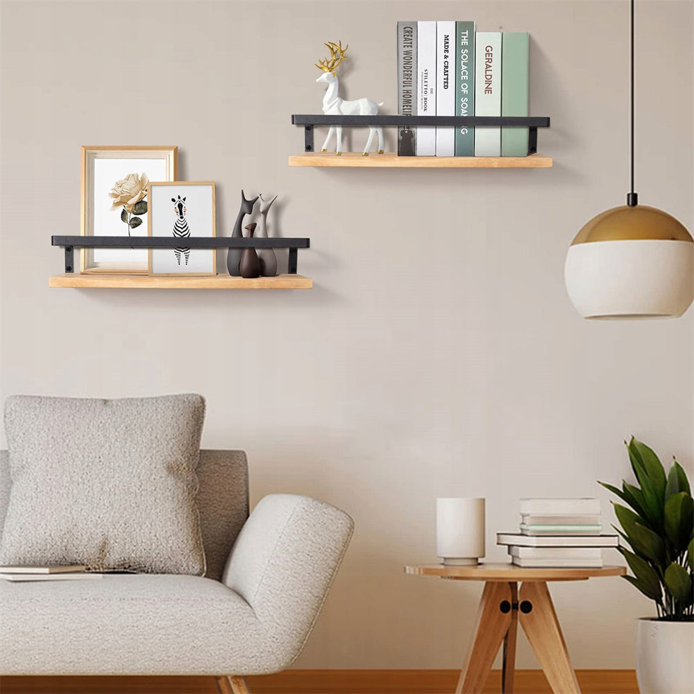 2 vnt. sieninės lentynos rinkinys, pakabinamos, su skersiniu, virtuvės sieninė lentyna