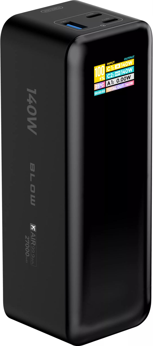 POWERBANK 27000 mAh 140W QC PD USB-C LCD POWER BANK SKIRKITE Janis LAPTOPUI