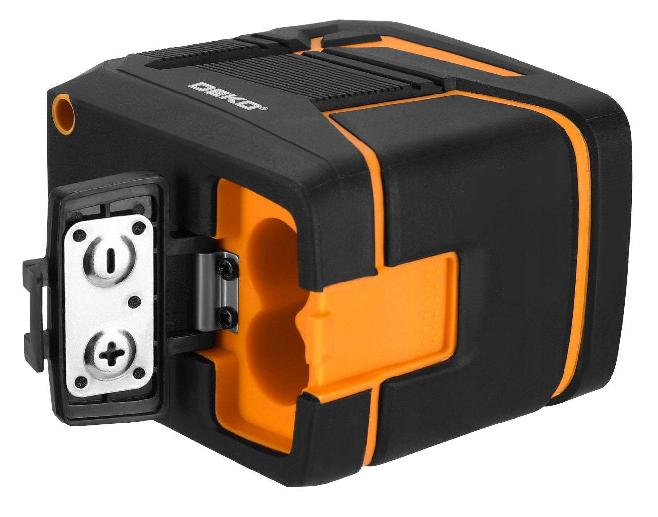 Tikslus žalias kryžminis lazerinis nivelyras su švytuoklės fiksatoriumi DEKO