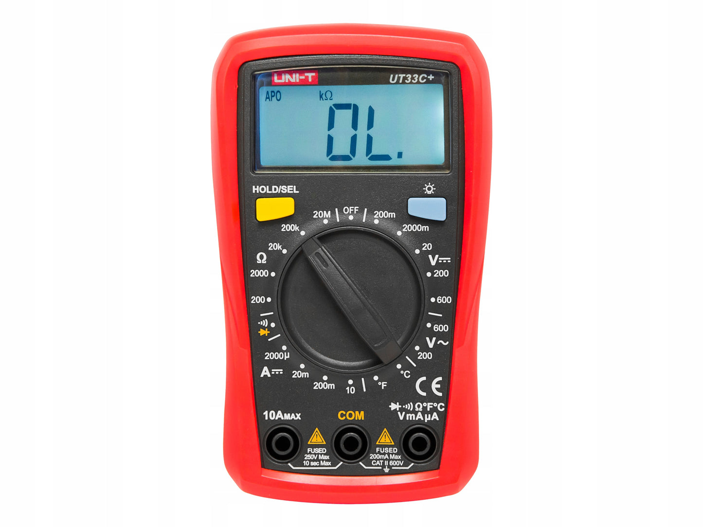 Profesionalus skaitmeninis multimetras srovei ir įtampai matuoti su LCD UNI-T UT33C+