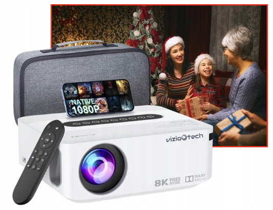 PROJEKTORIUS ANDROID TV WIFI FHD 4K PORTABLE 12000 lm VIZIO X1 Naujiena