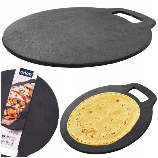 Ketaus keptuvė-plokštė tortilijoms, blynams, picos akmuo, kepsninėms