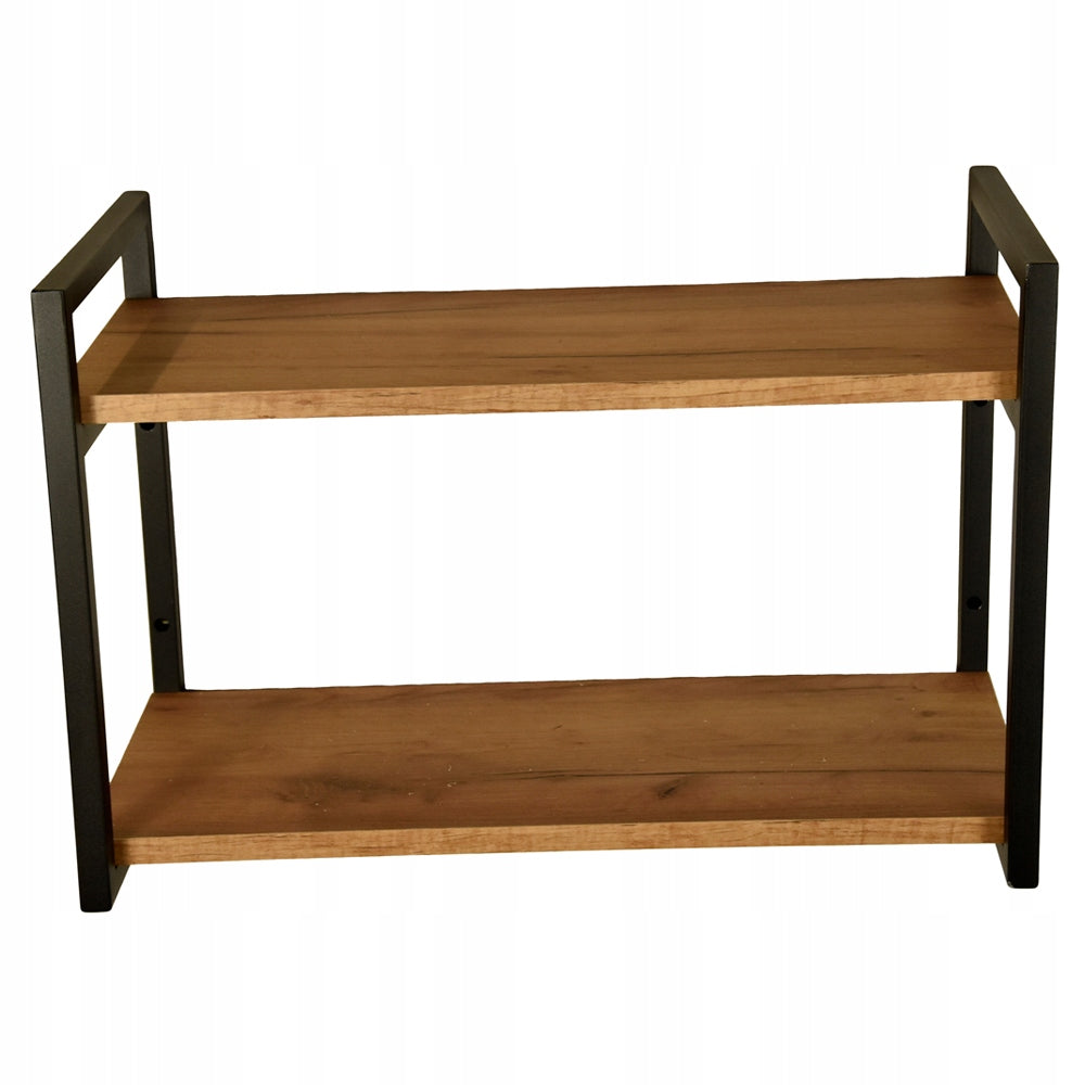 Pakabinama sieninė lentyna, auksinio ąžuolo, knygoms ir gėlėms, 60 cm, loft stiliaus