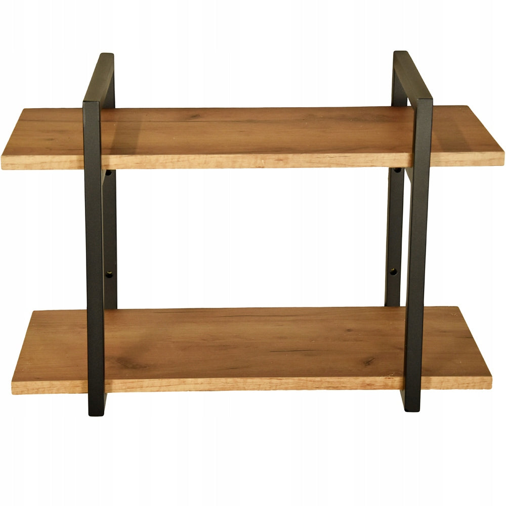 Pakabinama sieninė lentyna, auksinio ąžuolo, knygoms ir gėlėms, 60 cm, loft stiliaus