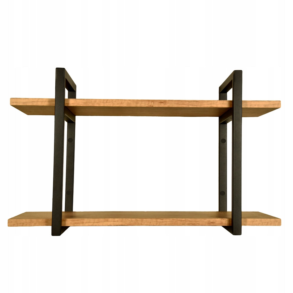 Pakabinama sieninė lentyna, auksinio ąžuolo, knygoms ir gėlėms, 60 cm, loft stiliaus