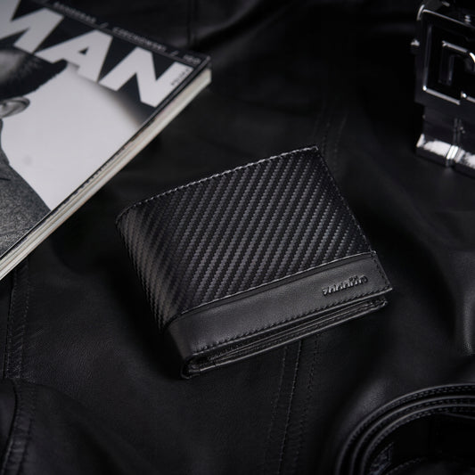 Vyriška odinė juoda piniginė, horizontali, natūrali oda, RFID apsauga ZAGATTO