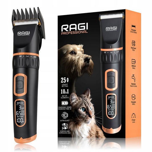 Profesionali šunų kirpimo mašinėlė Tylus augintinio trimmeris - Ragi 12in1