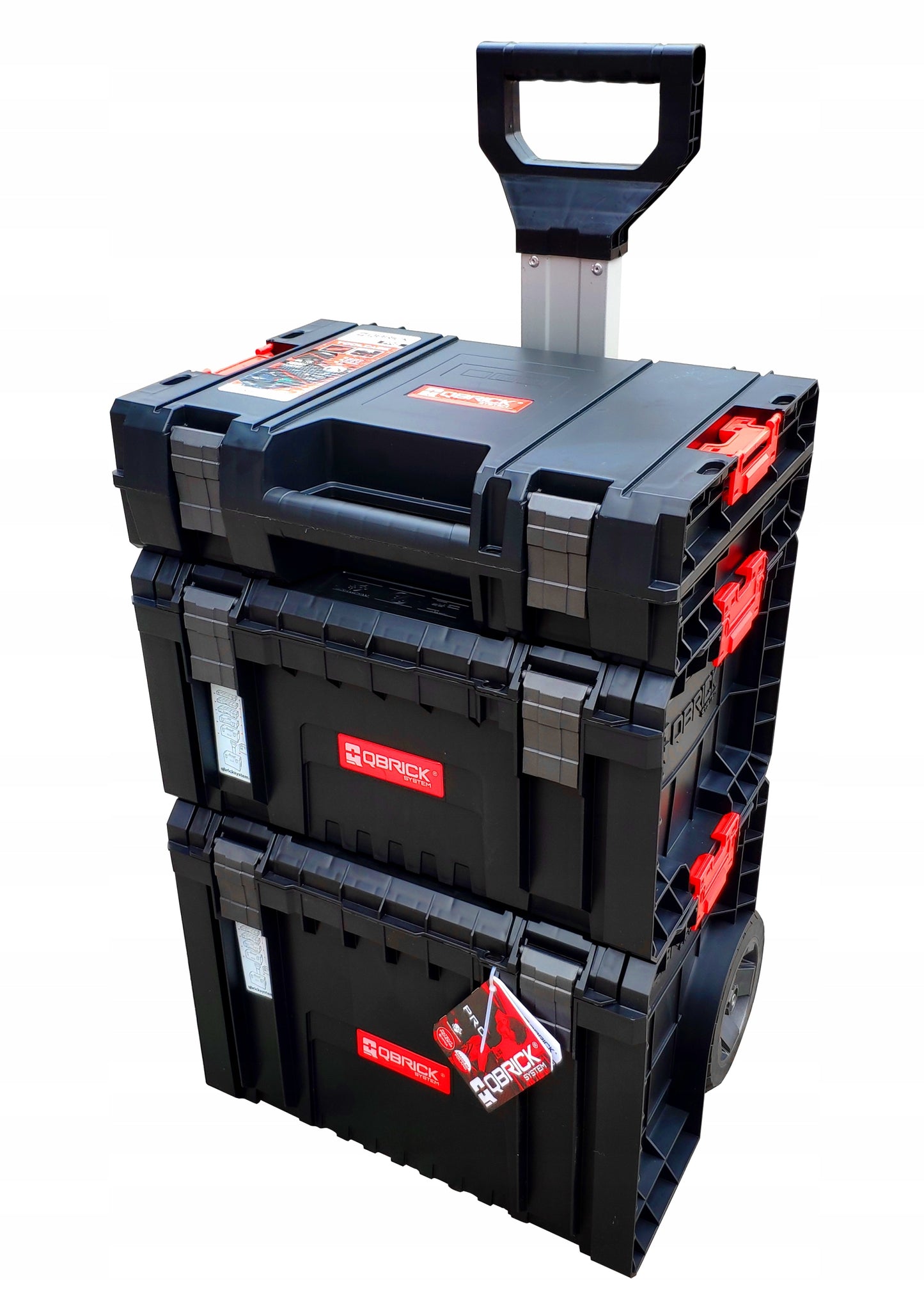 QBRICK SYSTEM PRO 2.0 dirbtuvių rinkinys su ratukais, įrankių dėžė