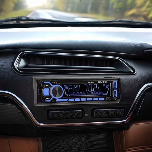 Automobilinis radijas 1-DIN Bluetooth USB SD RDS Spalvotas Rinkinys su pulteliu