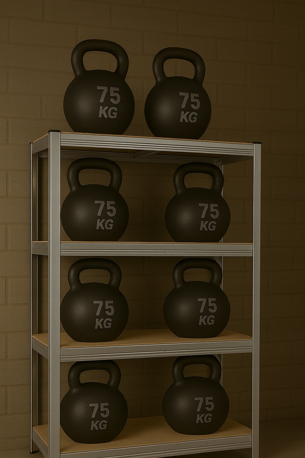 METALINIS SANDĖLIAVIMO STELAŽAS 150x75x30cm 4 MDF LENTYNOS 150kg 600kg GARAŽUI