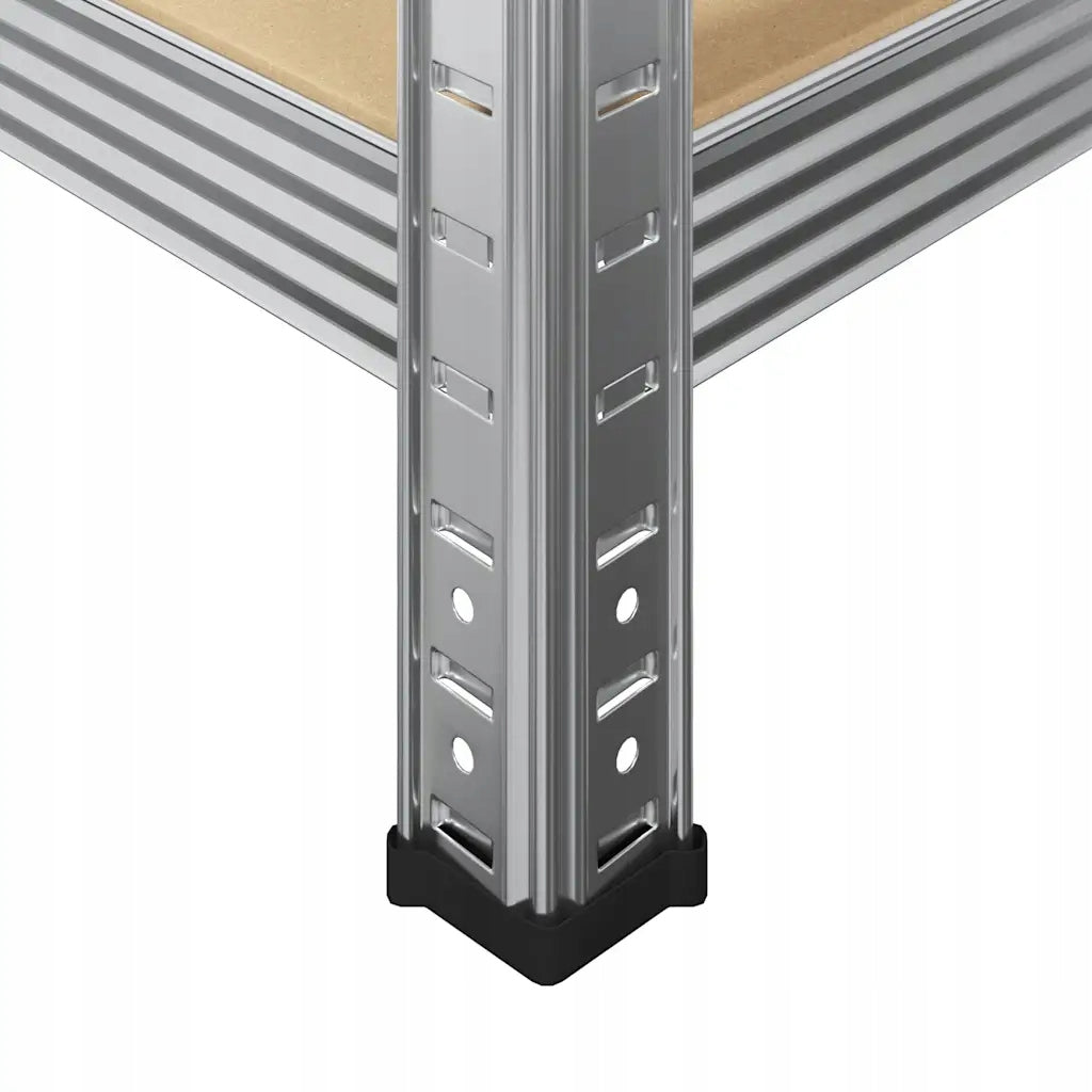 METALINIS SANDĖLIAVIMO STELAŽAS 150x75x30cm 4 MDF LENTYNOS 150kg 600kg GARAŽUI