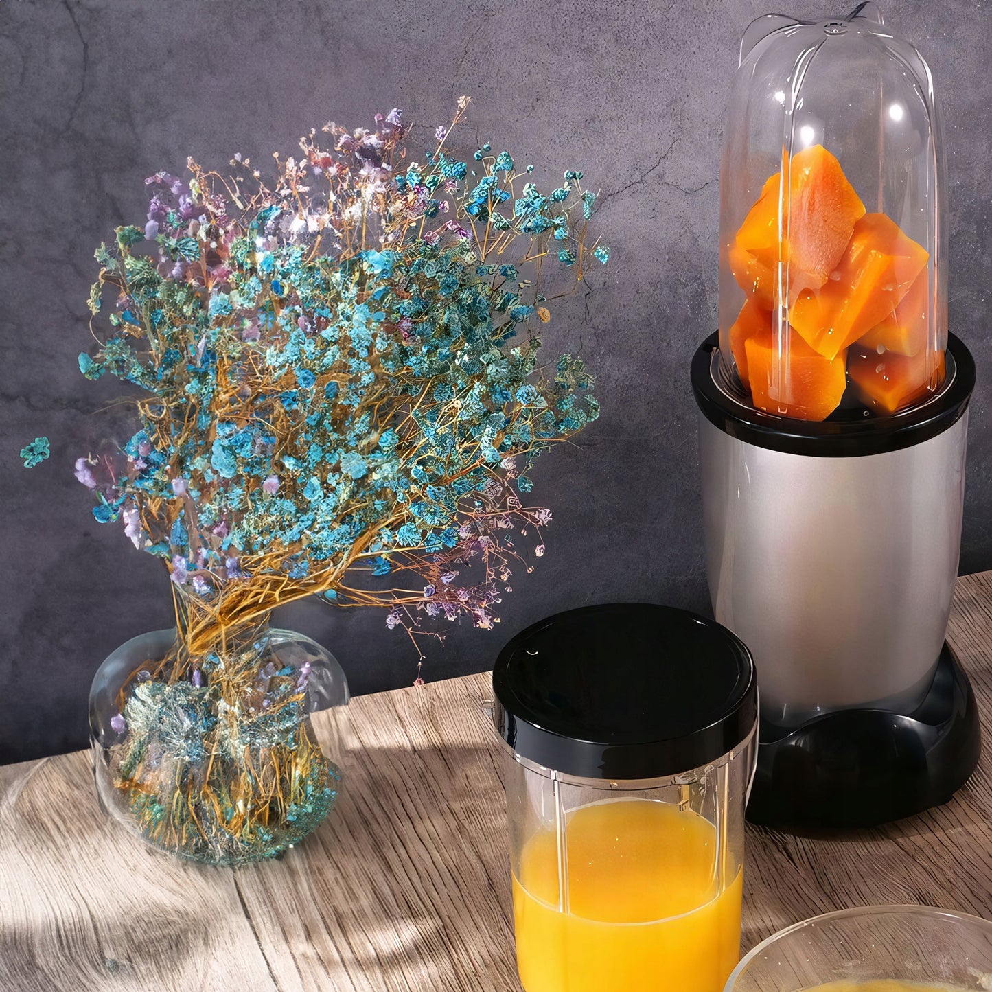 Daugiafunkcis virtuvinis kombainas-blenderis su ąsočiu, 600W, + 2 dideli 470 ml puodeliai