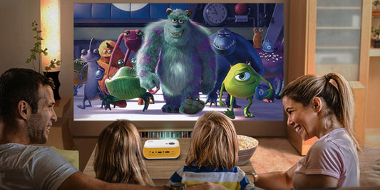 MINI PROJEKTORIUS POWERBANK FULL HD 1800lm Vaikams Pasakoms