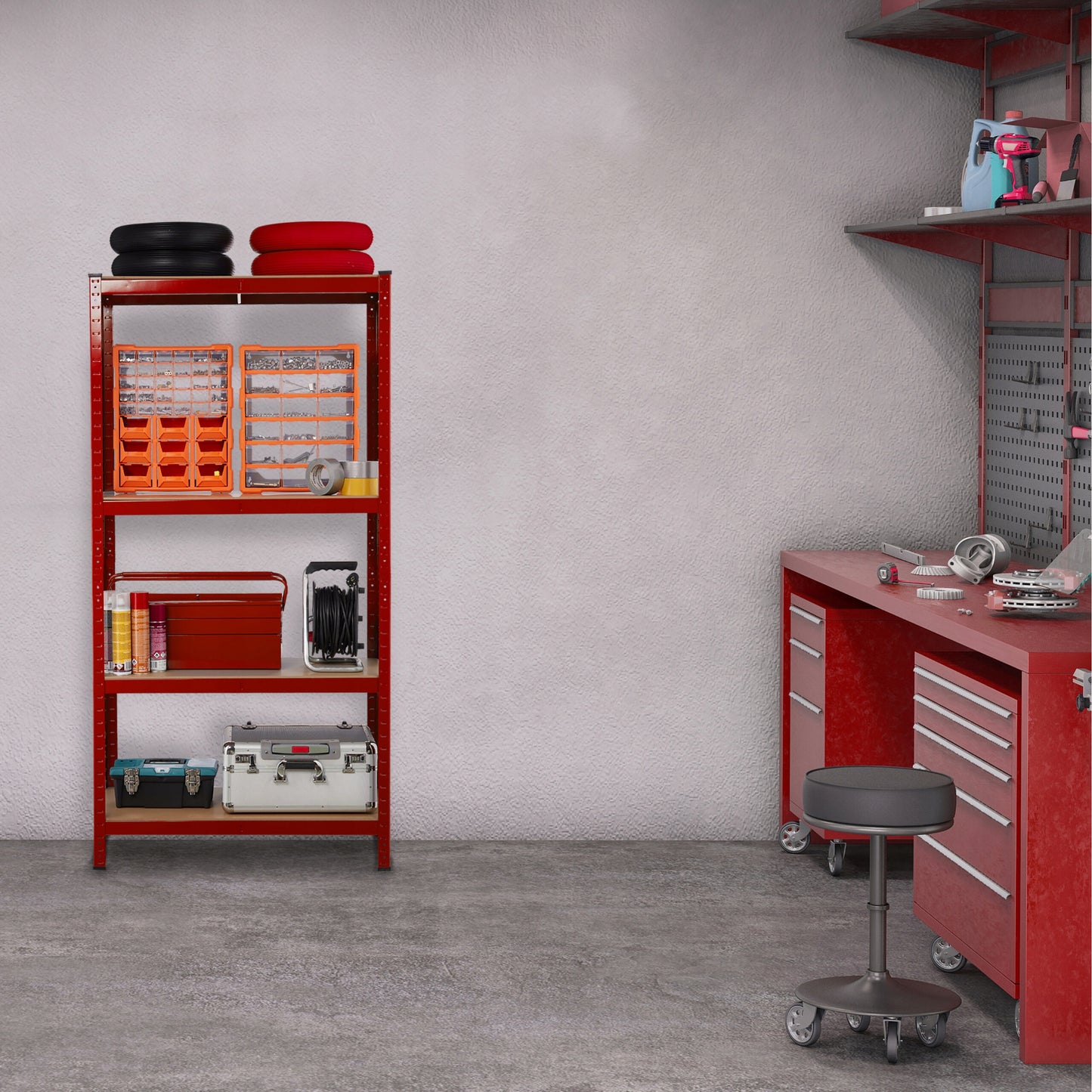 Metalinis sandėliavimo stovas Relaxdays 150 x 70 x 30 cm maks. 175 kg vienai lentynai