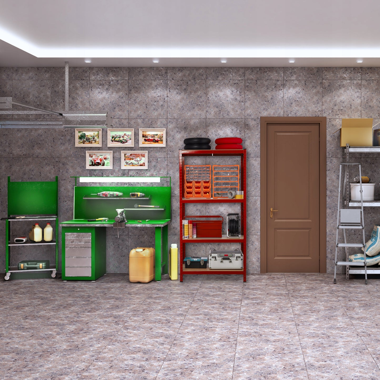 Metalinis sandėliavimo stovas Relaxdays 150 x 70 x 30 cm maks. 175 kg vienai lentynai