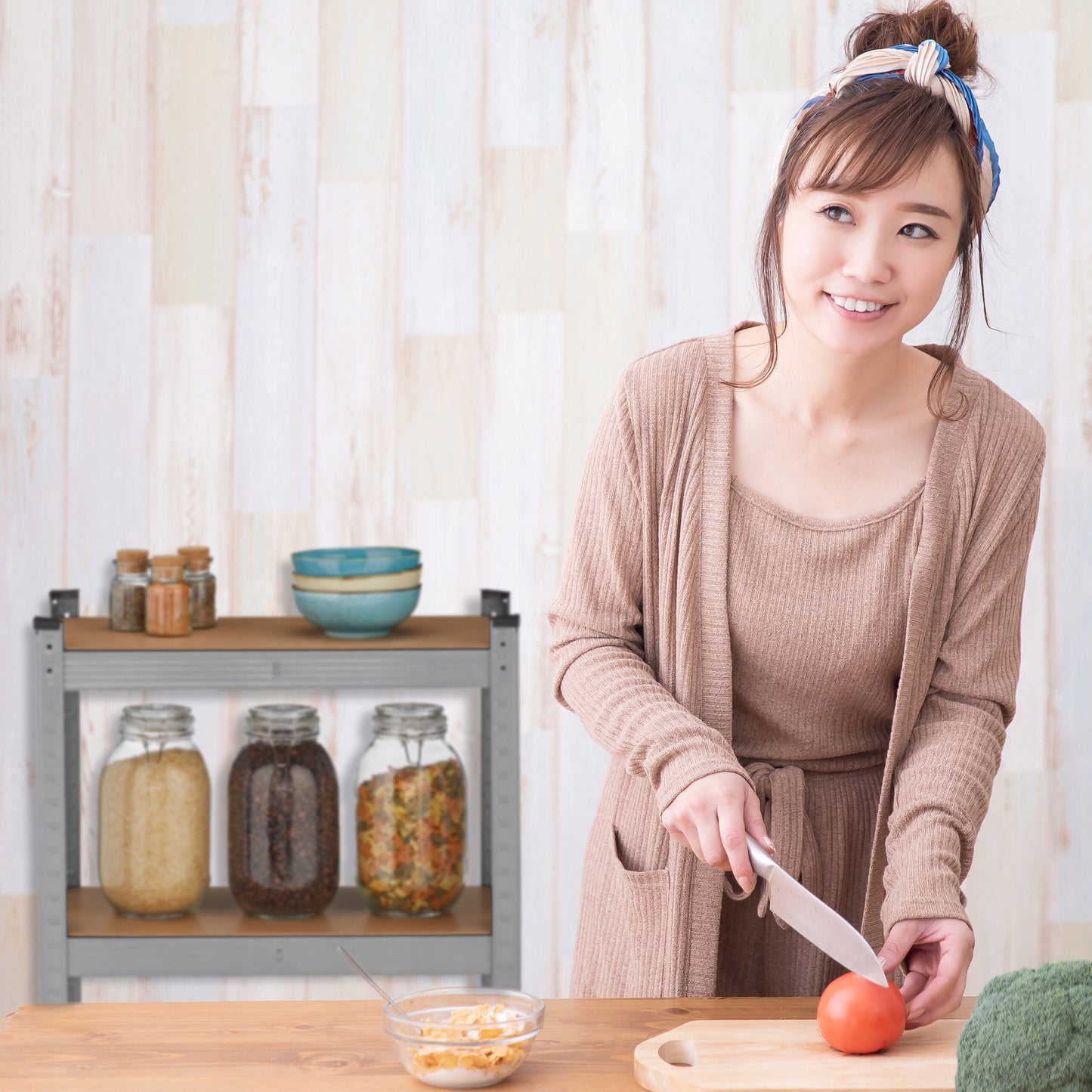 Metalinė sandėliavimo lentyna Relaxdays 180 x 60 x 30 cm, maks. 100 kg ant lentynos