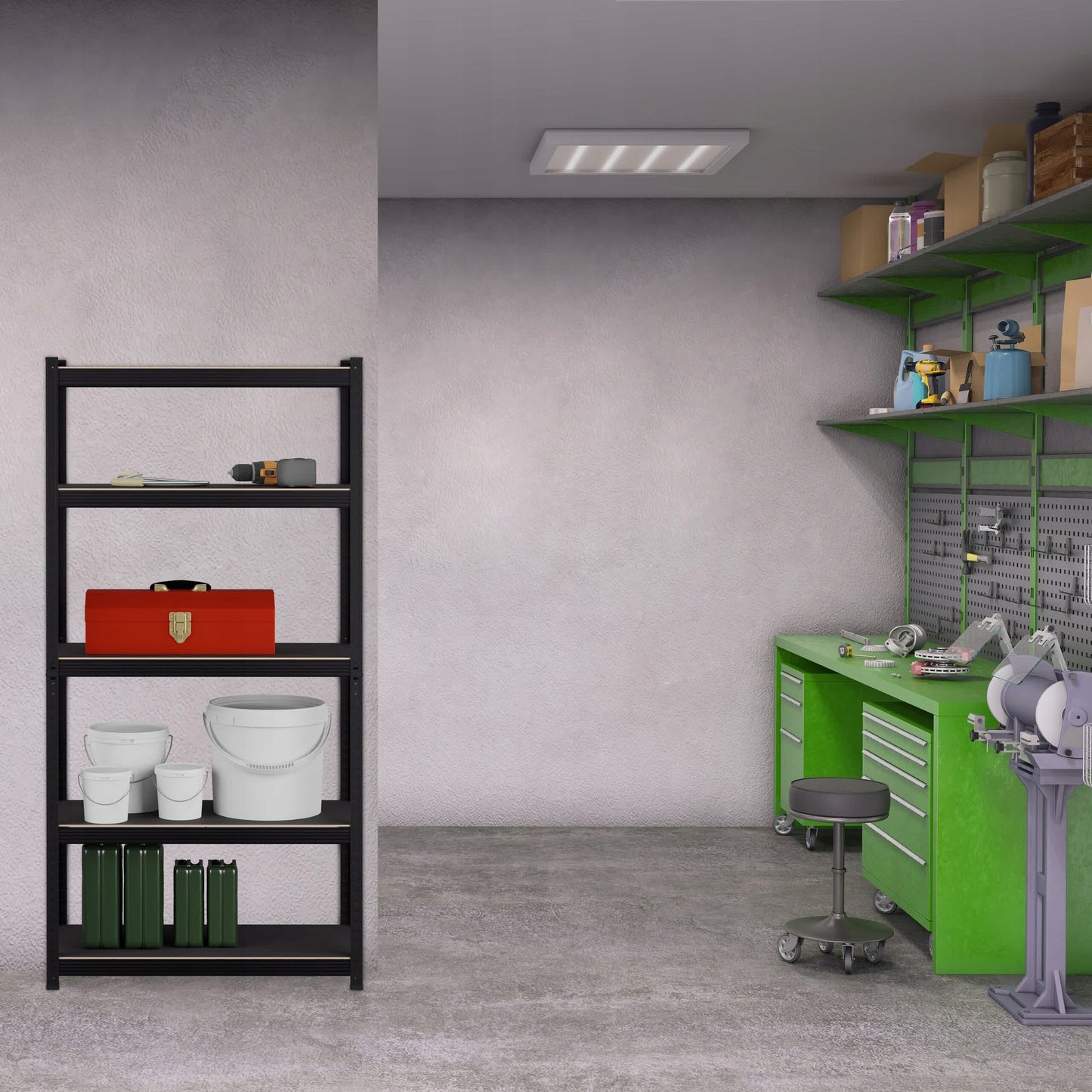 Metalinė sandėliavimo lentyna Relaxdays 180 x 90 x 40 cm, max 175 kg/lentynai