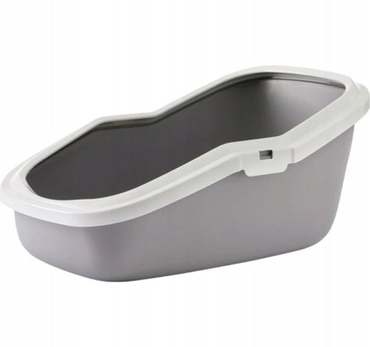 SAVIC ASEO pilvo dėklas su rėmeliu, aukštas, atviras, pilkos spalvos, 56 cm