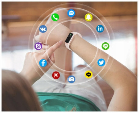 Auksinis moteriškas išmanusis laikrodis AMOLED sportas atsparus vandeniui SMS Smartband