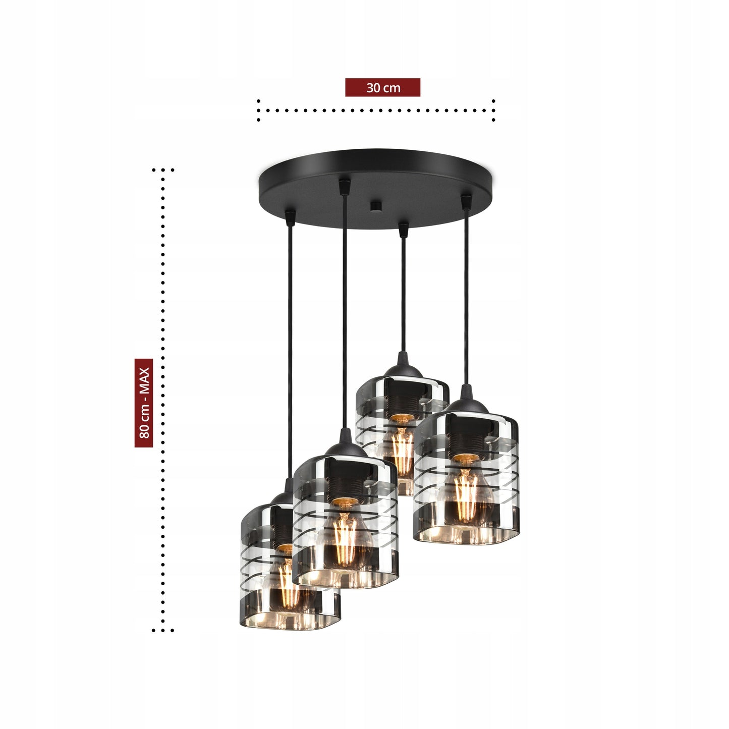 STIKLINĖ PAKABINAMA LUBINĖ LAMPOS ŠVIESTUVAS LED